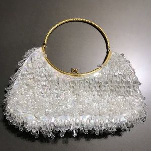 Vintage Beaded ClutchPurse with Iridescent sequins